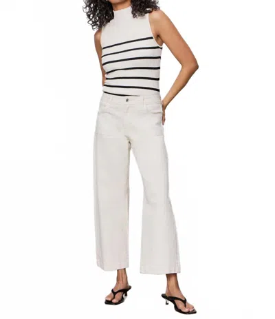 Sanctuary League Crop Jeans In Light Oat In White