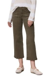 Sanctuary League Stretch Cotton Crop Utility Pants In Green