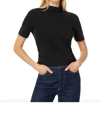Sanctuary Less Is More Mock Neckline Tee In Black