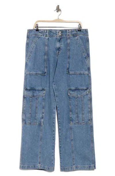 Sanctuary Level Up Cargo Jeans In Digital Blue