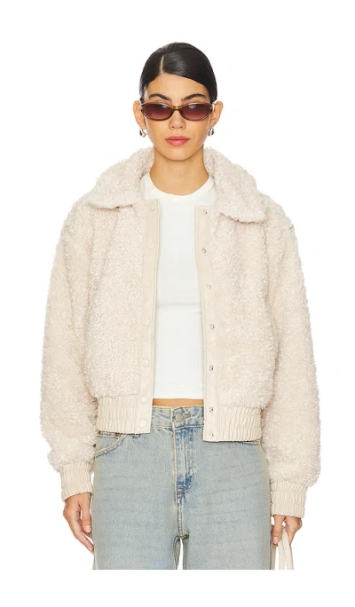 Sanctuary Libby Sherpa Jacket In Toasted Almond