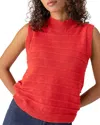Sanctuary Life Is Easy Mock Neck Sweater In Cherry Red