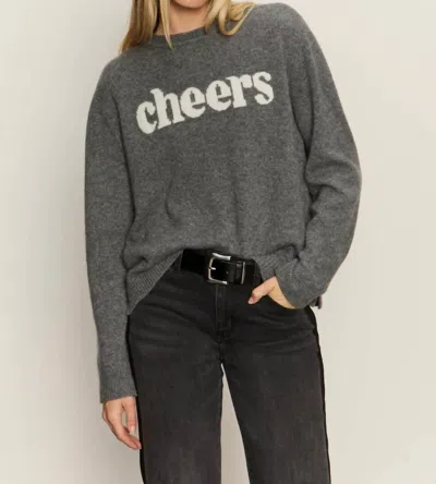 Sanctuary Life Of The Party Cashmere Sweater In Charcoal In Gray