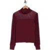 Sanctuary Life Of The Party Long Sleeve Top In Burgundy