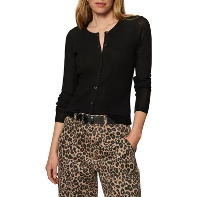 Sanctuary Lightweight Rib Cardigan In Black