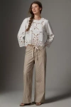 Sanctuary Lily Crop Drawstring Pants In Brown