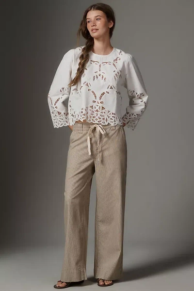 Sanctuary Lily Crop Drawstring Pants In Brown