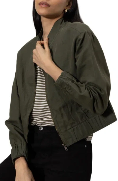SANCTUARY SANCTUARY LINEN & COTTON BOMBER JACKET