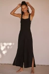 Sanctuary Linen Cotton Jumpsuit In Black