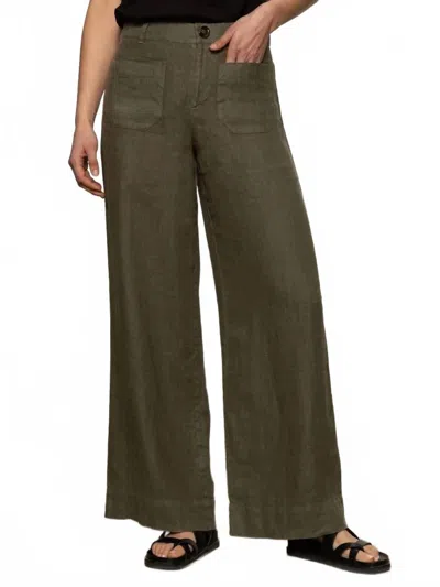 Sanctuary Linen Marine Wide Leg Pant In Kalamata In Multi