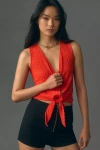 Sanctuary Link Up Tie Tank Top In Orange