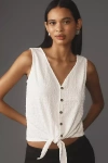 Sanctuary Link Up Tie Tank Top In White