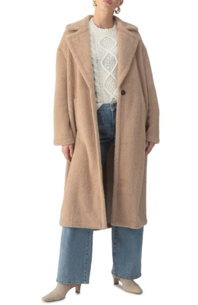 Sanctuary Live-in Faux Fur Coat In Warm Camel