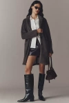 Sanctuary Hometown Fuzzy Knit Coat Jacket In Black
