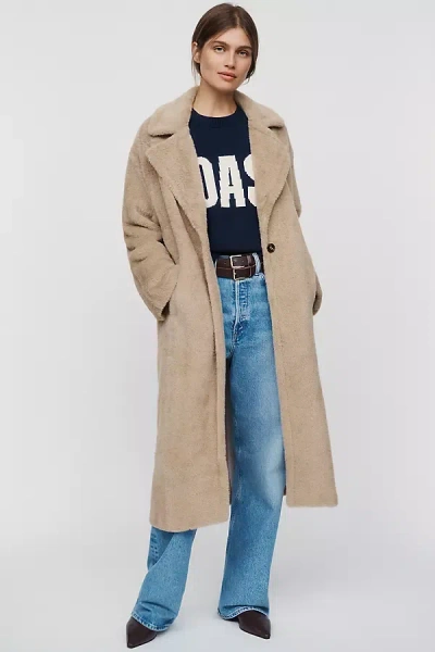 Sanctuary Live-in Knit Coat Jacket In Nude