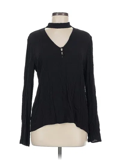 Pre-owned Sanctuary Long Sleeve Blouse In Black