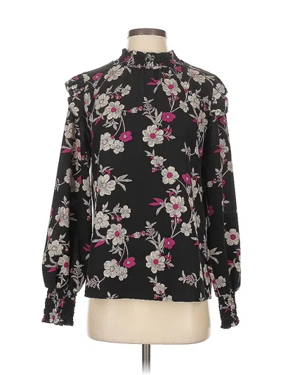 Pre-owned Sanctuary Long Sleeve Blouse In Black