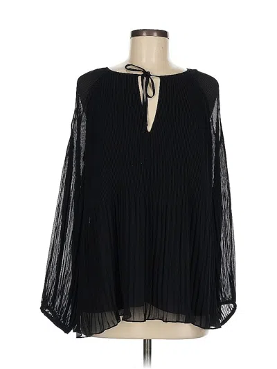 Pre-owned Sanctuary Long Sleeve Blouse In Black