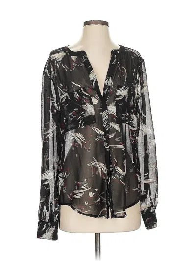 Pre-owned Sanctuary Long Sleeve Blouse In Black