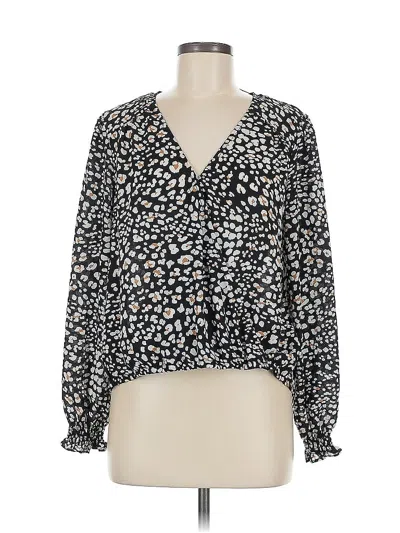 Pre-owned Sanctuary Long Sleeve Blouse In Black