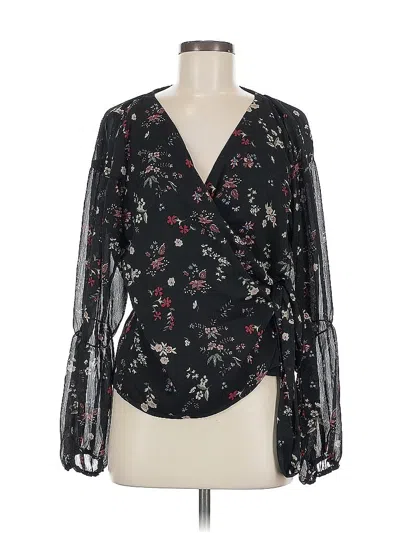 Pre-owned Sanctuary Long Sleeve Blouse In Black