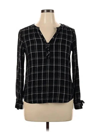 Pre-owned Sanctuary Long Sleeve Blouse In Black