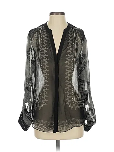 Pre-owned Sanctuary Long Sleeve Blouse In Black