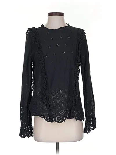 Pre-owned Sanctuary Long Sleeve Blouse In Black