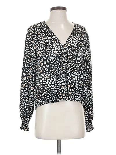 Pre-owned Sanctuary Long Sleeve Blouse In Black