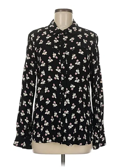 Pre-owned Sanctuary Long Sleeve Blouse In Black