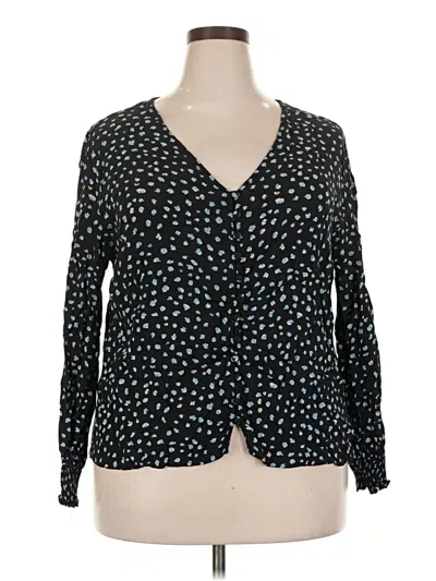 Pre-owned Sanctuary Long Sleeve Blouse In Black