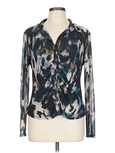 Pre-owned Sanctuary Long Sleeve Blouse In Black