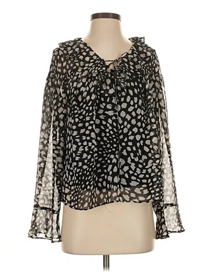 Sanctuary Long Sleeve Blouse In Animal Print