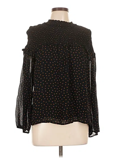 Pre-owned Sanctuary Long Sleeve Blouse In Black