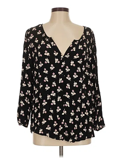Pre-owned Sanctuary Long Sleeve Blouse In Black