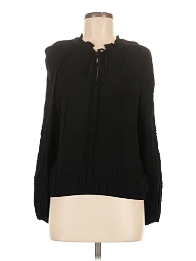 Pre-owned Sanctuary Long Sleeve Blouse In Black