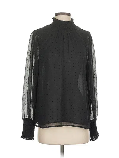Pre-owned Sanctuary Long Sleeve Blouse In Black