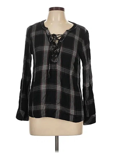 Pre-owned Sanctuary Long Sleeve Blouse In Black