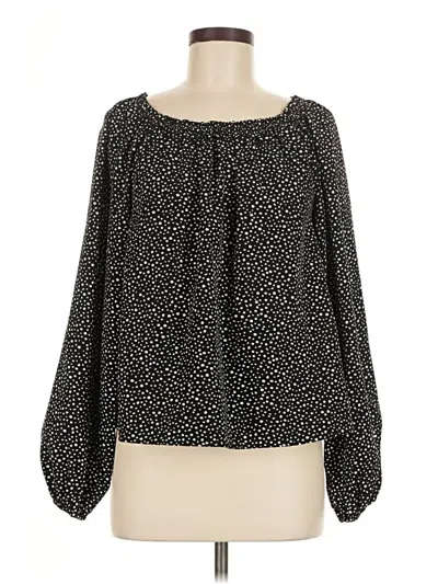 Pre-owned Sanctuary Long Sleeve Blouse In Black