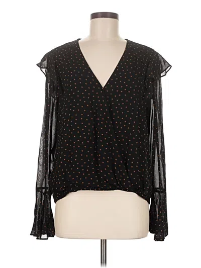 Pre-owned Sanctuary Long Sleeve Blouse In Black