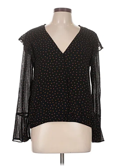 Pre-owned Sanctuary Long Sleeve Blouse In Black