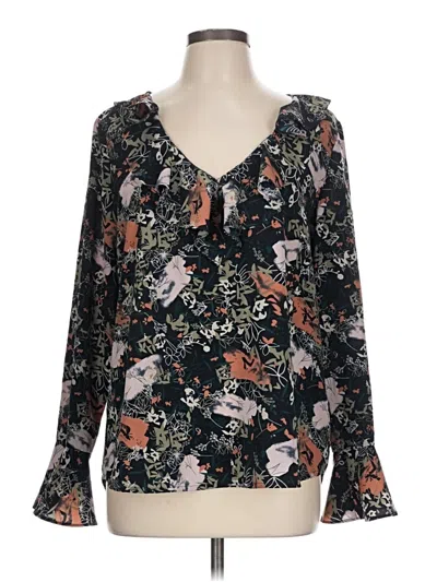 Pre-owned Sanctuary Long Sleeve Blouse In Black