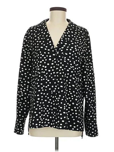 Pre-owned Sanctuary Long Sleeve Blouse In Black