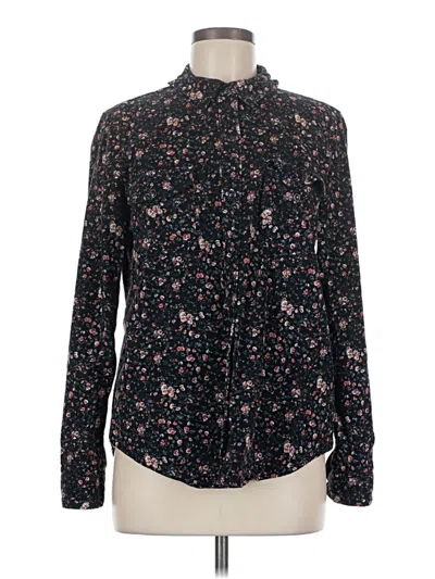 Pre-owned Sanctuary Long Sleeve Blouse In Black