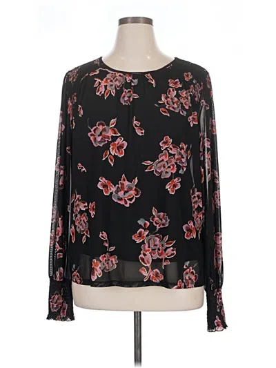 Pre-owned Sanctuary Long Sleeve Blouse In Black