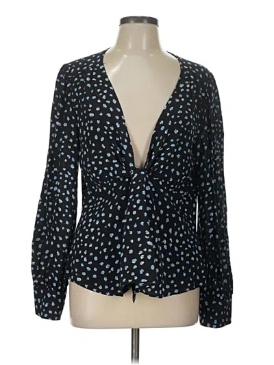 Pre-owned Sanctuary Long Sleeve Blouse In Black