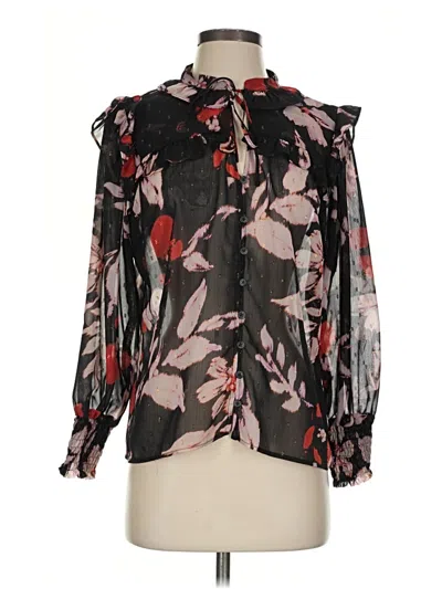 Pre-owned Sanctuary Long Sleeve Blouse In Black