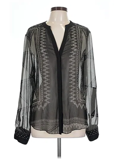 Pre-owned Sanctuary Long Sleeve Blouse In Black