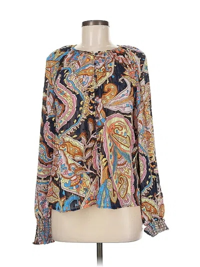 Pre-owned Sanctuary Long Sleeve Blouse In Blue