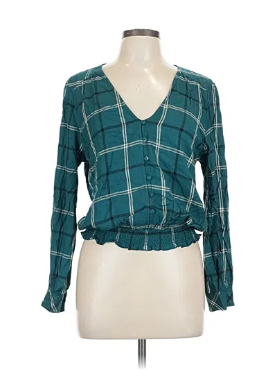 Pre-owned Sanctuary Long Sleeve Blouse In Blue